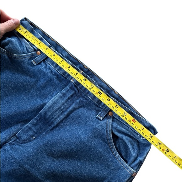 Wrangler Mens Cowboy Cut Original Fit Jeans 36X30 Blue Straight Leg 1013MWZ - Picture 3 of 6